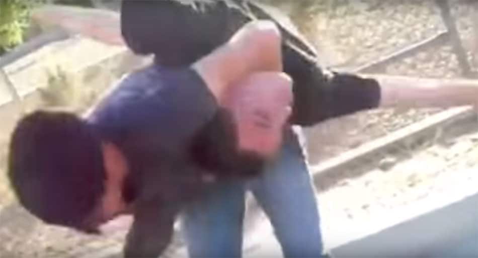 The most awkward street fight you’ve EVER seen with an even more awkward finish