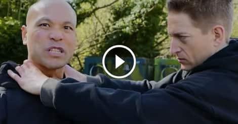 How to counter a two-handed throat grab