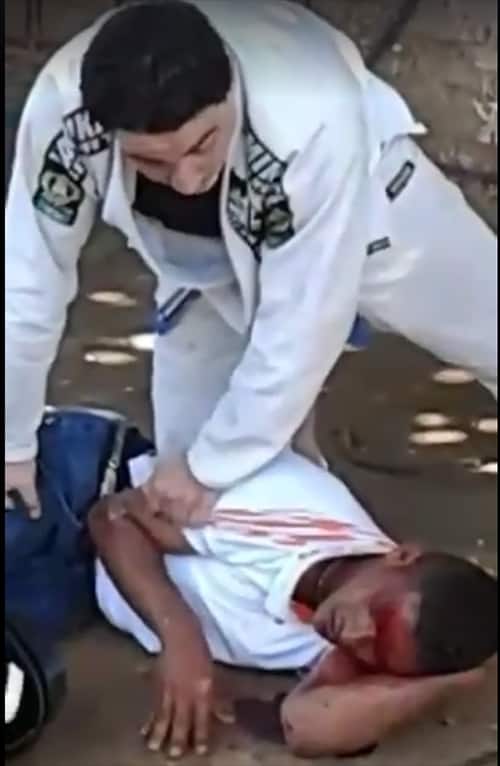 Thugs taught lesson after committing a crime in front of a BJJ school