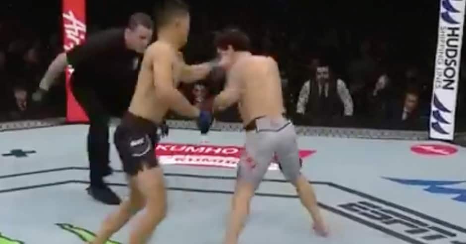 The Korean Zombie TKOs Edgar in the first round