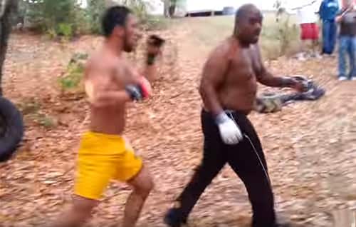 Two knockouts during backyard MMA fight