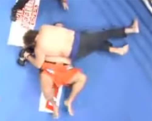 Two of the largest MMA fighters on Earth fight for one minute