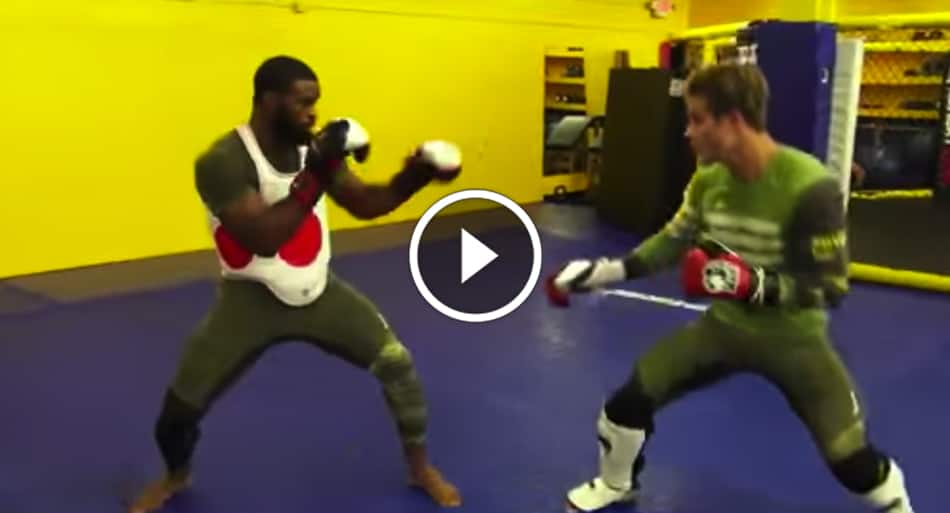Woodley sparring with Northcutt to prepare for Thompson
