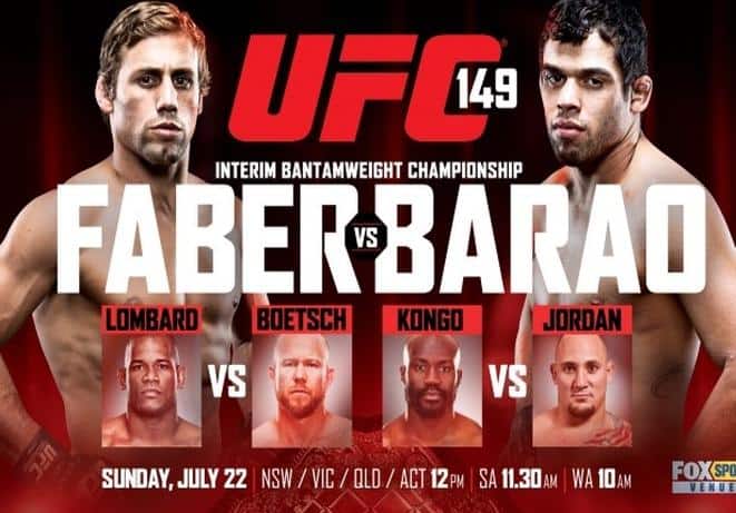 UFC 149 press con live on the UG at 2 p.m. ET