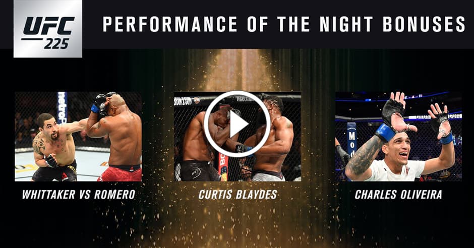 UFC 225 Performance Bonuses and highlights