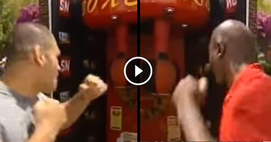 UFC champ vs boxing champ in punching power exhibition