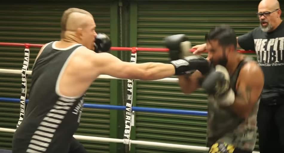 UFC legend Chuck Liddell spars student for black belt test