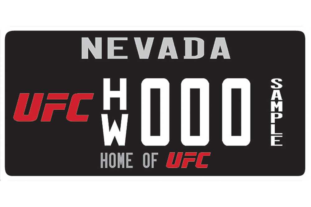 UFC unveils first-ever specialty license plate for Nevada motorists
