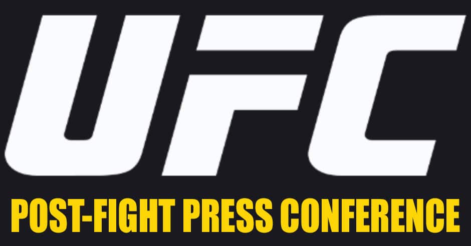UFC on ESPN 31+ post-fight press conference at approximately 11:30 pm ET