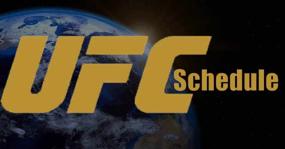 UPCOMING: UFC events and fights