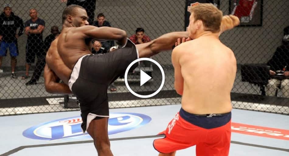 That time Uriah Hall spinning heel kicked his opponent into oblivion