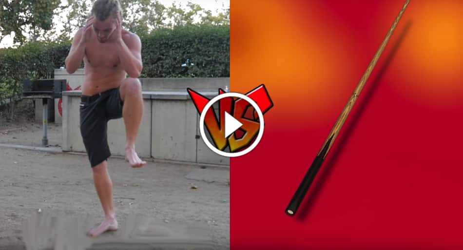 Muay Thai vs. a pool cue