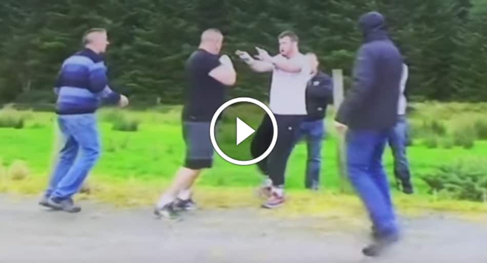 Incredible bare-knuckle boxing knockout