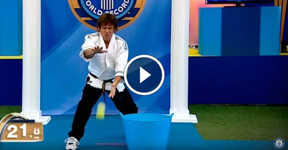Martial Artist takes on tennis balls for Guinness World Record