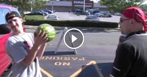 Kung Fu watermelon challenge