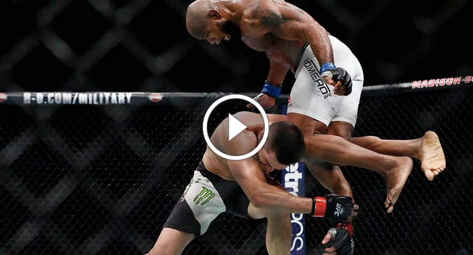 Romero TKOs Weidman with flying knee