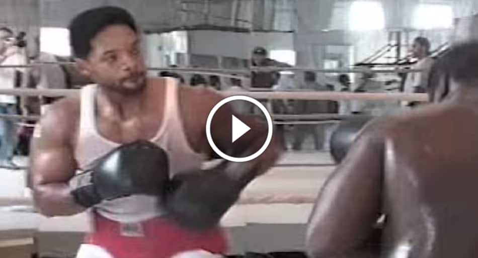 Will Smith rare sparring footage for Ali (film)