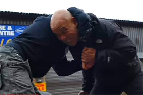 Wing Chun master shows how to defend a guillotine choke