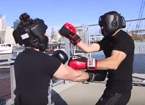 Wing Chun practitioner holds his own sparring against boxer