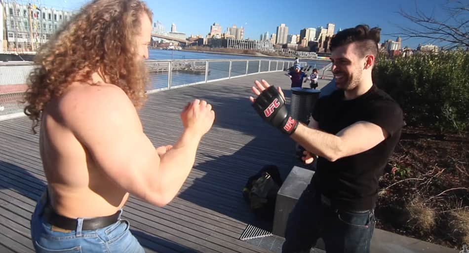 Wing Chun stylist tests himself against HUGE bodybuilder with a TKD black belt