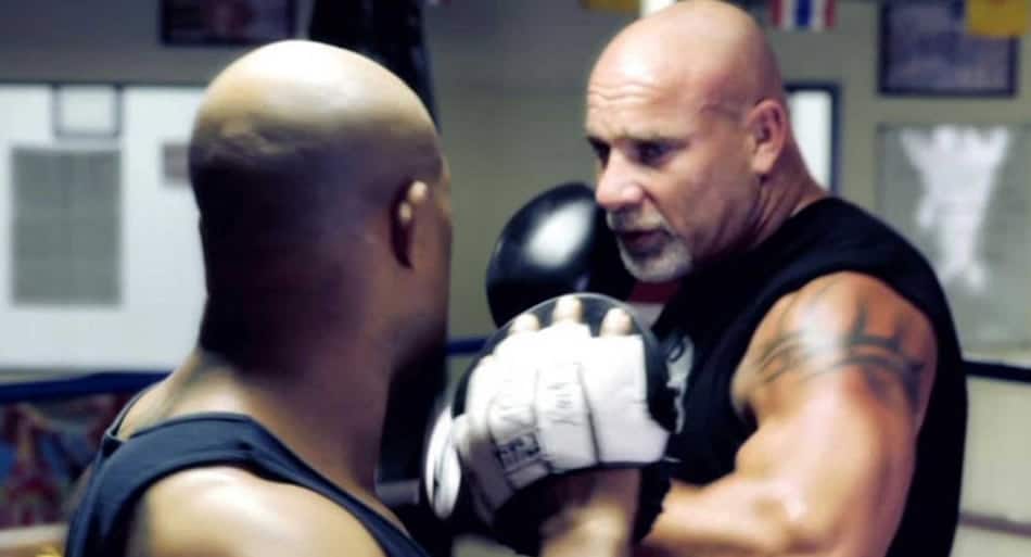 WWE star Goldberg training kickboxing for Brock Lesnar match